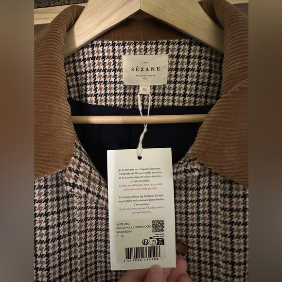 Will Jacket - Navy Ochre Houndstooth - Picture 4 of 7